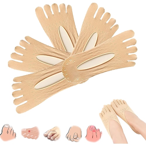 5 Paar orthopädische Zehen-Kompressionssocken für Damen, Zehensocken gegen Ballenzehen, Gesundheitssocken – Zehensocken zur Ausrichtung bei Ballenzehen – Anti-Ballenzehen-Socken für Damen und Herren Image