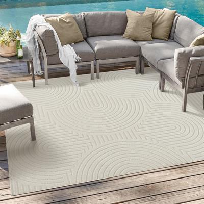 Teppich SANAT "Berlin", beige (natur), B:140cm H:6mm L:200cm, Kunstfaser, Teppiche, In -und Outdoor geeignet, Außenbereich, Terrasse, Balkon, auch Läufer Image