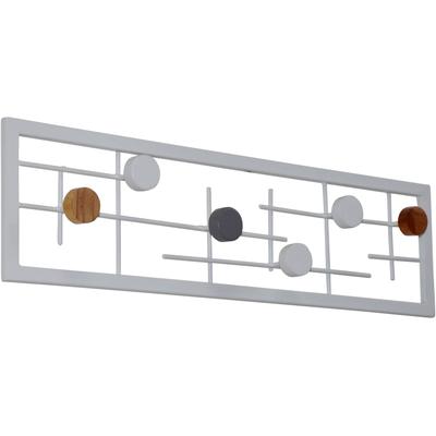 Garderobenhaken, weiß, B:60cm H:16cm T:6cm, Metall, HOFMANN LIVING AND MORE, Garderobenhalter, Wandgarderobe Image