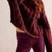 Free People Care Fp Soul Searcher Mock Neck Sweater In Wine Heather - Red