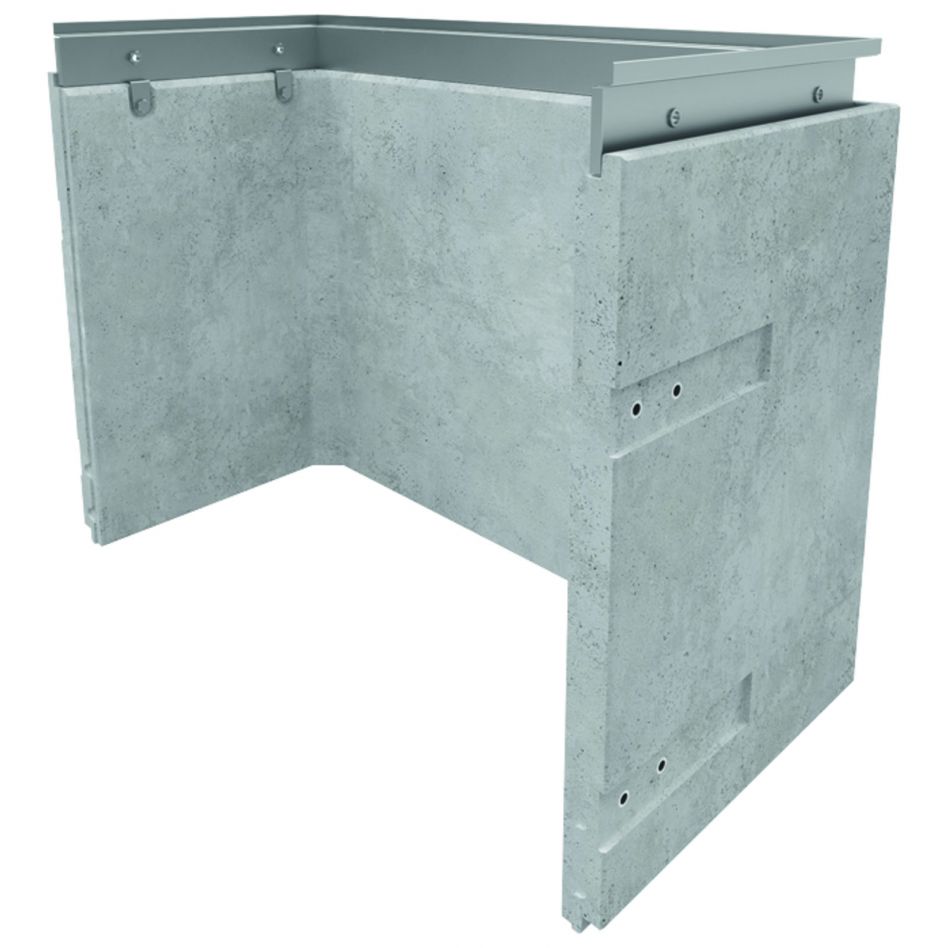 ACO Stahlaufsatz verzinkt Silber für Betonlichtschacht, 1800x600 mm, 50 mm Image