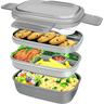 Lunch Box 1900 ml, Bento Box Back To School Lunch Box with 5 Compartments, Leak-Proof Lunch Box Sustainable with Spoon, Lunch Box Children, Lunch Box for School, Work, Picnic, Reien