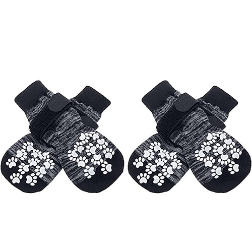 Hunde Katzen Pelzige Kleintiere Socken Rutschfest Casual Weihnachten Tier Punkte Einfarbig Für Haustiere Wasserdichter Stoff Stroh Mehrfarbig Image