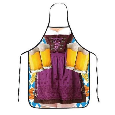 Karneval Oktoberfestbier Kostüm Schürze Dirndl Trachtenkleider Oktoberfest / Bier Bayerisch Bayerisch Traditioneller Stil Wiesn Damen Stoff im traditionellen Stil Schürze Image