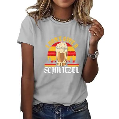 Bier Cosplay Kostüm T-Shirt-Ärmel Bedruckt Klassisch Streetstyle Für Damen Erwachsene Karneval Oktoberfestbier Heißprägen Party Casual Image