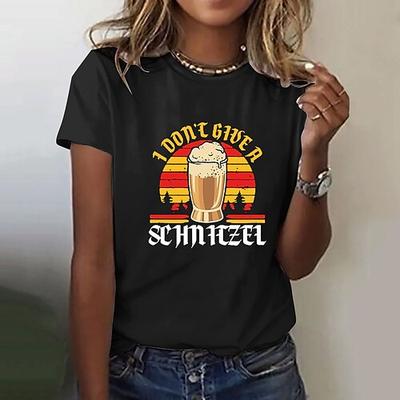 Bier Cosplay Kostüm T-Shirt-Ärmel Bedruckt Klassisch Streetstyle Für Damen Erwachsene Karneval Oktoberfestbier Heißprägen Party Casual Image