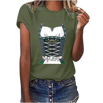 Bier Cosplay Kostüm T-Shirt-Ärmel Bedruckt Klassisch Streetstyle Für Damen Erwachsene Karneval Oktoberfestbier Heißprägen Party Casual Image