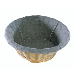 Vannerie de Villaines Runder Korb mit Leinen D.29 H.12 - 2kg.2 Stück Image
