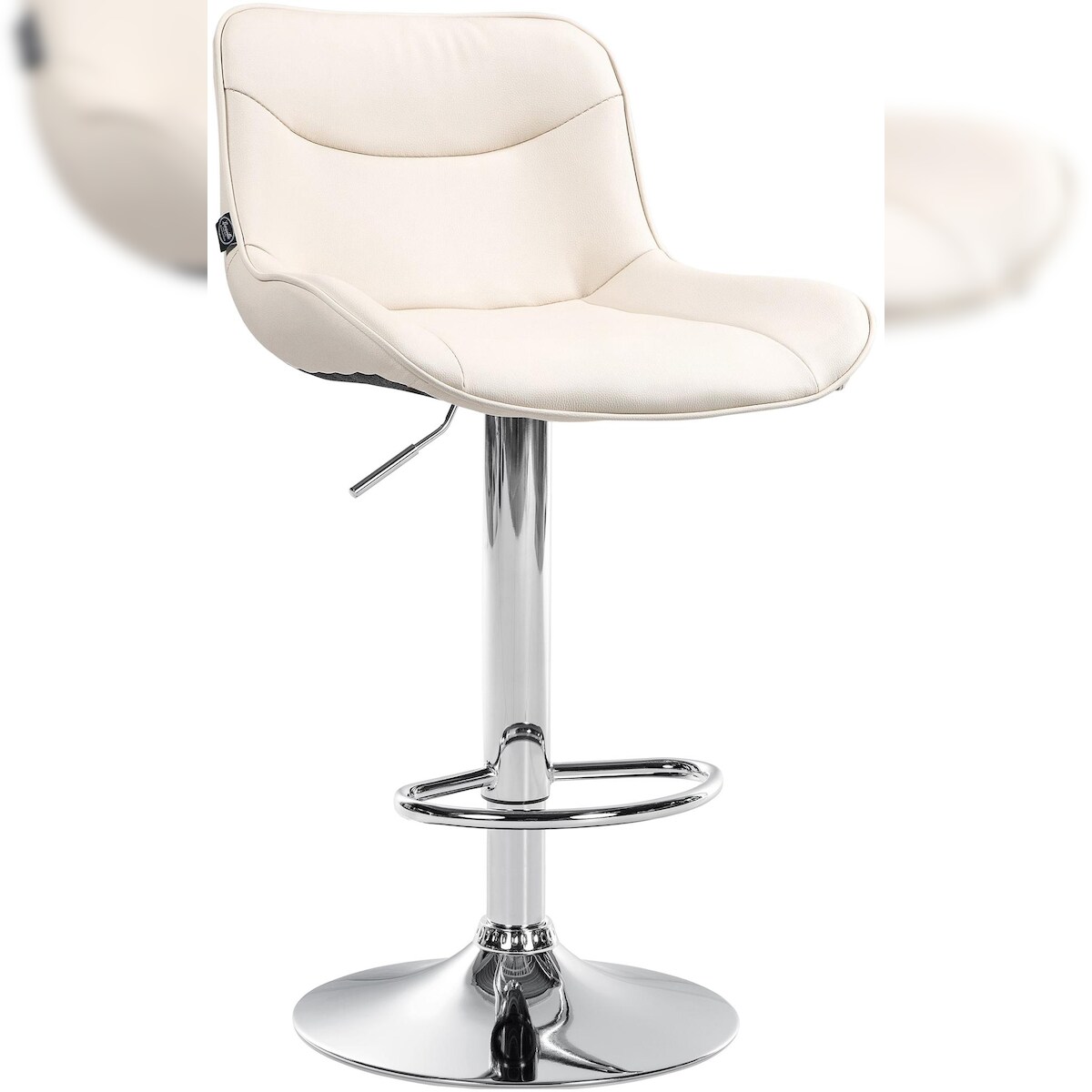 CLP Barhocker Vonore Kunstleder creme/chrom Image