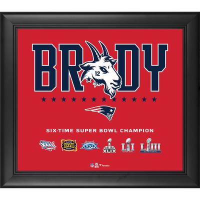 Tom Brady New England Patriots Gerahmte 15" x 17" G.O.A.T.-Collage Image