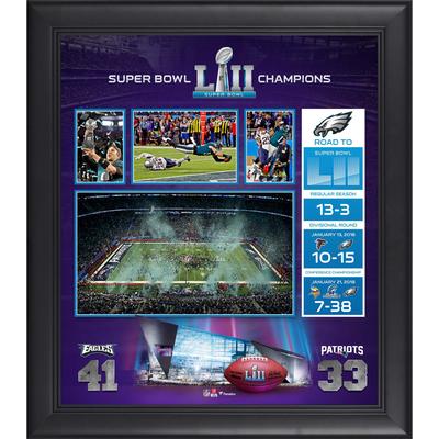 Philadelphia Eagles – gerahmte Collage des Super Bowl LII Champions-Teams, 15 x 17 Zoll Image