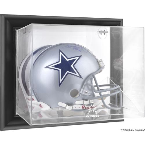 Dallas Cowboys - Helmvitrine mit schwarzem Rahmen und Wandmontage