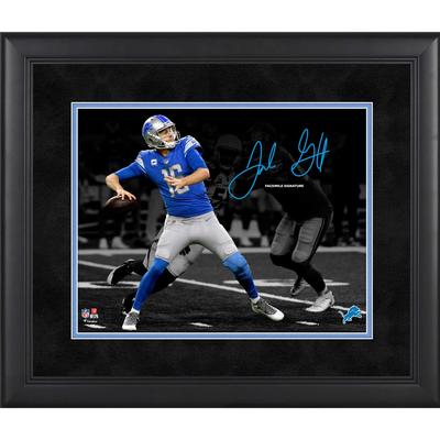 Jared Goff Detroit Lions Faksimile-Signatur, gerahmt, 11 x 14 Zoll, Spotlight-Foto Image