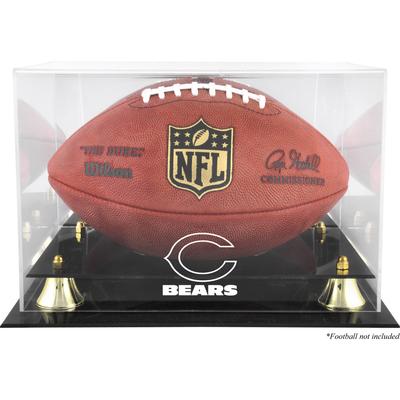 Goldene Vitrine mit klassischem Teamlogo des Chicago Bears-Footballs Image