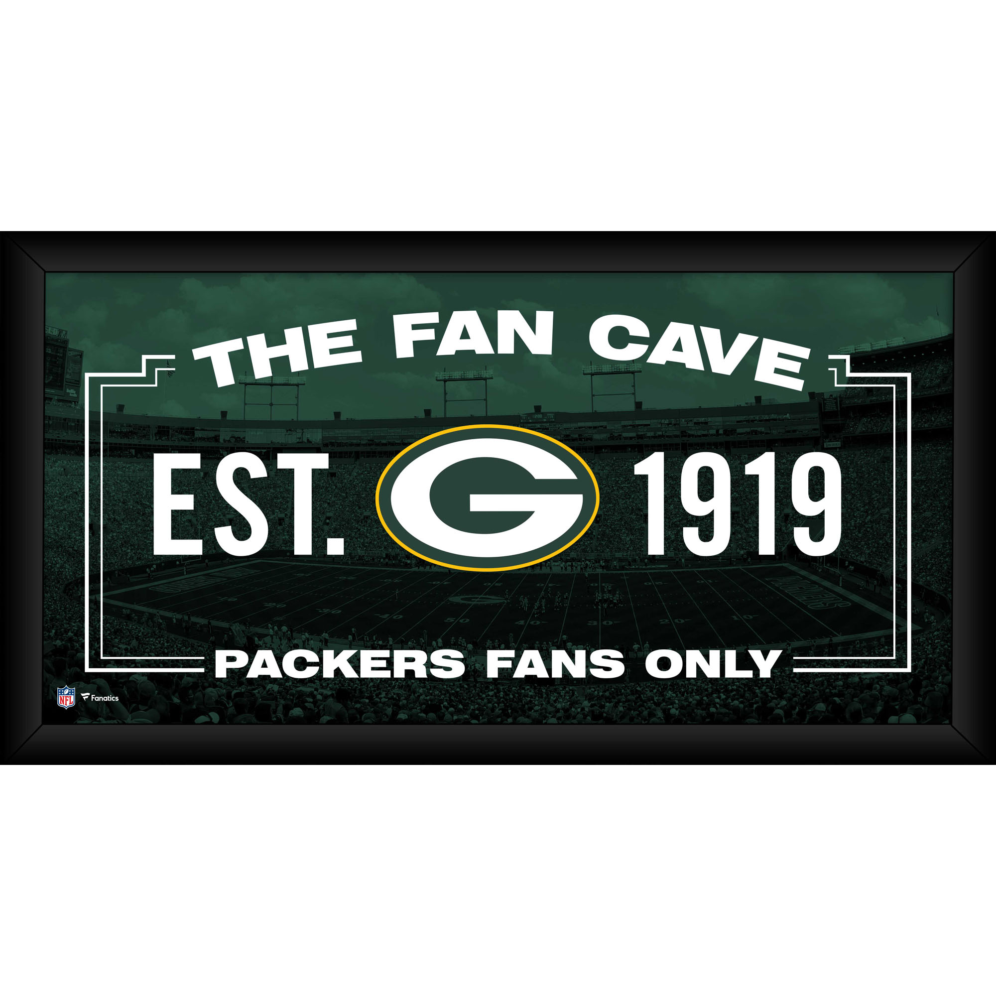 Gerahmte Fan-Cave-Collage der Green Bay Packers, 25,4 x 50,8 cm Image