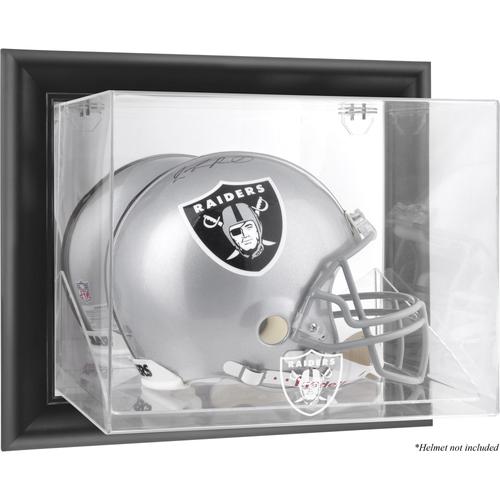 Las Vegas Raiders Helmvitrine mit schwarzem Rahmen und Wandmontage