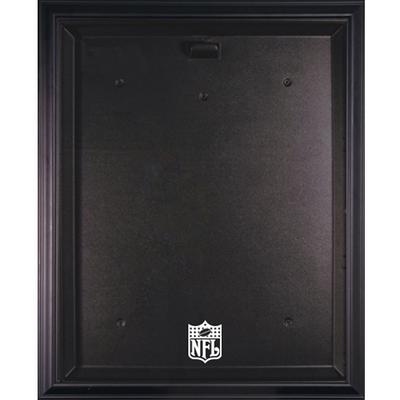 Trikotvitrine mit NFL-Schild und schwarzem Rahmen Image