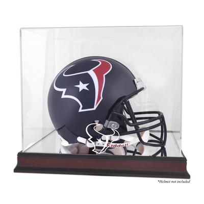 Vitrine mit Helmlogo der Houston Texans aus Mahagoni mit verspiegelter Rückseite Image
