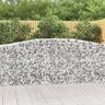 Panier de gabions arqué Mur en gabion Clôture de gabion 400x50x100/120 cm Fer galvanisé 59486