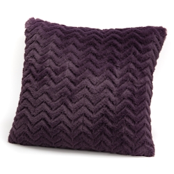 Chevron-Kissen 40x40 cm Pflaume - Violett Quadrat Polyester Amadeus 40x8 cm Image