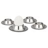 Set aus 4 Eierbechern - Weis Gris Rond Inox Table Passion