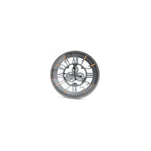 Uhr Luca 65 cm in - Grau Rund Metall Amadeus 65x7.5 cm