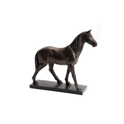 Bronzefarbenes Standpferd kleines Modell - Braun Anderes Harz Amadeus 29.3x9 cm Image
