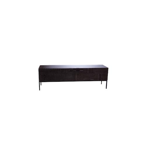 TV-Möbel Palawan 51 cm - Schwarz Rechteck Metall Amadeus 160x45 cm