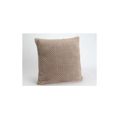 Kissen Schachbrettmuster taupe 40x40cm - Braun Quadratisch Polyester Amadeus 40x8 cm