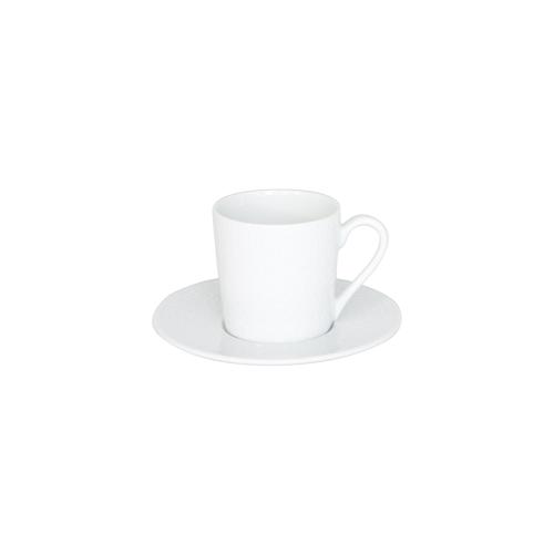 Kaffeetasse und Untertasse Louna 12 cl - Weiß Rund Porzellan Table Passion