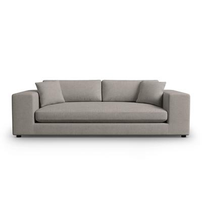 4-Sitzer Sofa aus strukturiertem Stoff grau