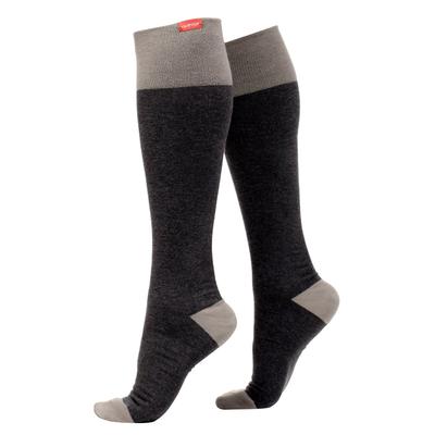 VIM&VIGR - Abgestufte Kompressionssocken 15-20 mmhg für Männer & Frauen | Baumwollsocken für Schwangerschaft, TVT & geschwollene Beine - Dunkel- & Hellgrau Image