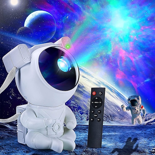 Sternenprojektor Astronautenlampe Licht Galaxy Nachtlicht Sternennebel Astro Projektor mit Fernbedienung Raumscheinwerfer für Spielzimmer Kinder Erwachsene Schlafzimmer Image