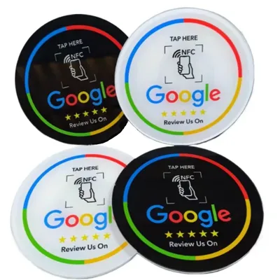 13.56Mhz Programmable Google Round Review Card NFC Round Card NFC Google Review display Round patch