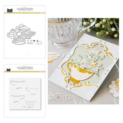 Sips Tea Metal Cutting Dies Stencils for DIY Scrapbooking Photo Album Paper Card Embossing New