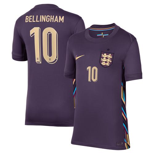 England Nike Stadion-Auswärtstrikot 2024 – Kinder mit Aufdruck Bellingham 10