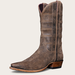 Tecovas Men's The Garrett Cowboy Boots, Snip Toe, 12" Shaft, Gravel, Suede, 1.5" Heel, 8 D