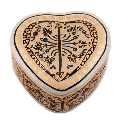 Srinagar Heart,'Heart-Shaped Hand Painted Decorative Box'