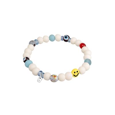 KUZZOI mit Smiling Face Bead Glas Harz Perlen 925 Silber 23 Herren Image