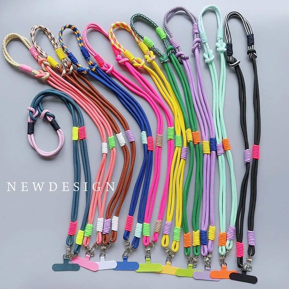 Lanière de téléphone universelle réglable coréenne, corde suspendue pour téléphone portable, sangles de cou, lanières Anti-perte, accessoires de téléphone portable