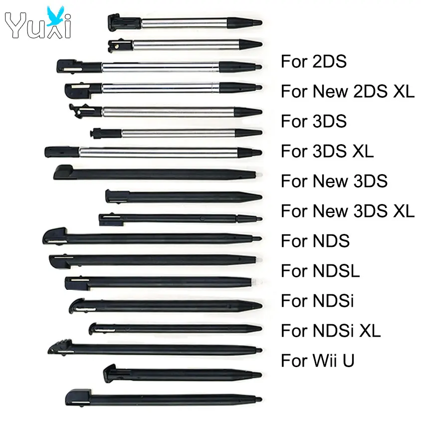 YuXi 2 pièces pour nouveau stylet tactile en plastique/métal 2DS 3DS XL LL pour NDS NDSL NDSI jeu vidéo stylet accessoires de jeu