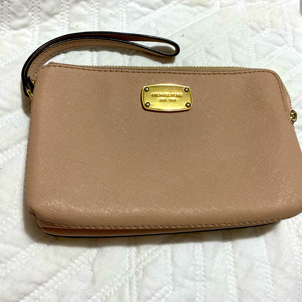 Michael Kors Bags | Wristlet Mk Bag Soft Pink Double Zipper | Color: Pink | Size: Os