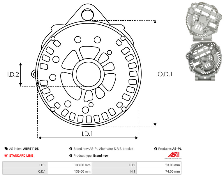 AS-PL Universal ABR5110S 139,00mm Image