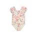 Just One You Made by Carter's Swimsuit Cover Up: Ivory Floral Motif Sporting & Activewear - Size 18 Month