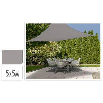 Sonnensegel 5x5 m Grau Quadratisch ProGarden