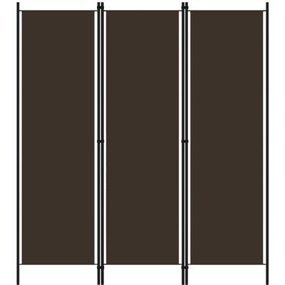3-tlg. Raumteiler Braun 150x180 cm Vidaxl Image
