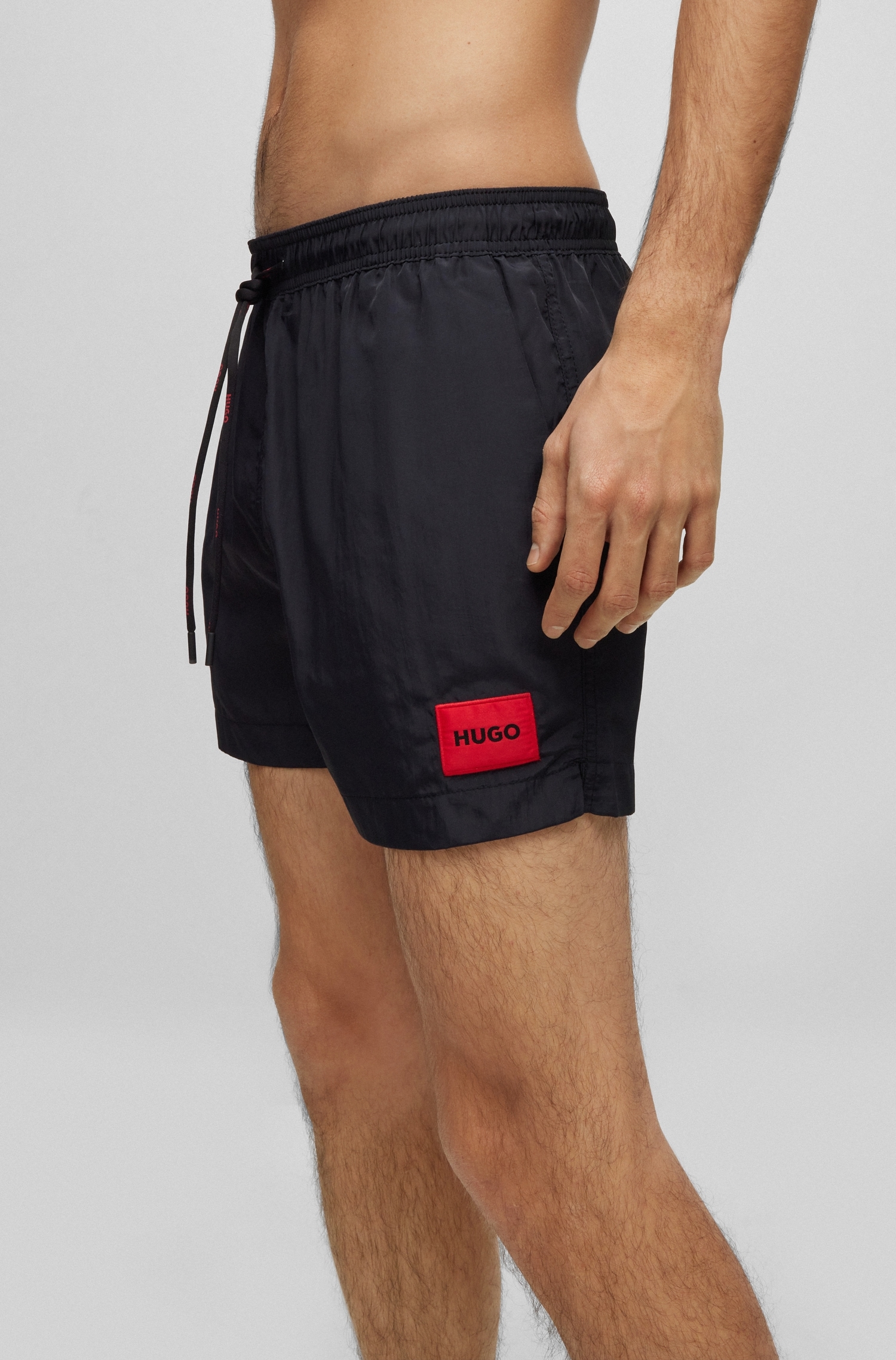 Badeshorts HUGO UNDERWEAR "DOMINICA", Herren, Gr. L52, N-Gr, schwarz, Web, Obermaterial: 100% Polyacryl, Badehosen Image