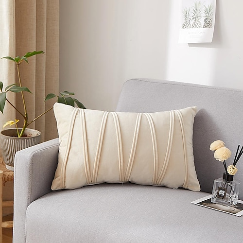 Dekorative Wurfkissen, Samtbezug für Kissen, Kissenbezug, Heimbüro-Kissenbezug, moderner Musterraum-Kissenbezug, Outdoor-Kissen für Sofa, Couch, Bett, Stuhl, Rosa, Blau, Salbeigrün, Lila Image