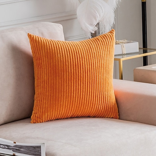nordischer einfarbiger Cord-Kissenbezug fürs Büro, weiches Kissen ohne Kern, Heim-Wohnzimmer-Sofa-Dekor, grün, orange, rosa, blau