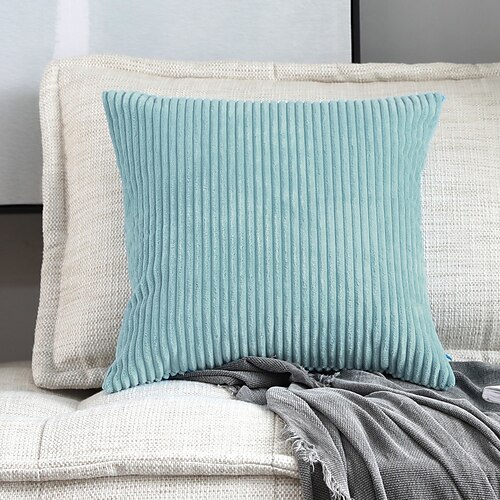 nordischer einfarbiger Cord-Kissenbezug fürs Büro, weiches Kissen ohne Kern, Heim-Wohnzimmer-Sofa-Dekor, grün, orange, rosa, blau Image